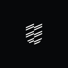 Minimal elegant monogram art logo. Outstanding professional trendy awesome artistic U UU initial based Alphabet icon logo. Premium Business logo White color on black background