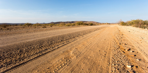 A beautiful desertic landscape in Namibia