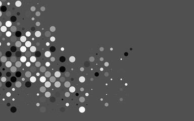 Light Silver, Gray vector cover with spots. Illustration with set of shining colorful abstract circles. Design for posters, banners.
