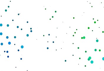 Light Blue, Green vector background with bubbles.