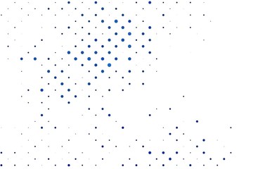 Light BLUE vector pattern with spheres. Blurred decorative design in abstract style with bubbles. Template for your brand book.