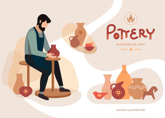 Pottery workshop poster.