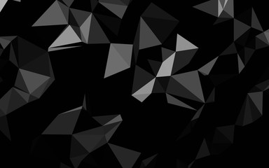 Dark Silver, Gray vector polygonal background. Brand new colorful illustration in with gradient. Polygonal design for your web site.