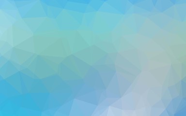Light Blue, Green vector triangle mosaic texture. Shining colored illustration in a Brand new style. Polygonal design for your web site.