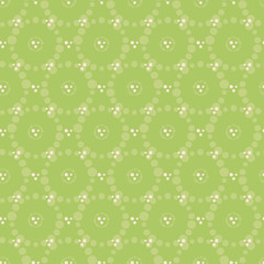 Vector green dots circles seamless pattern background