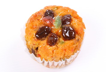 Cupcake on white background