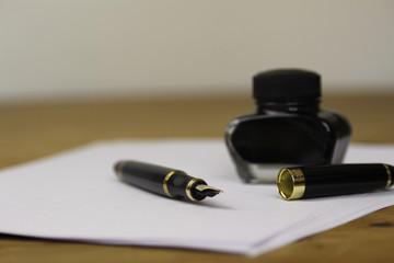 fountain pen and ink
