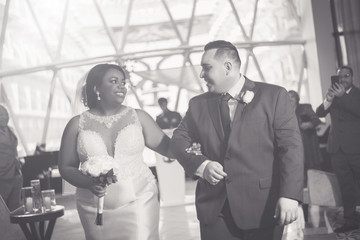 Wedding at sea in a cruise ship