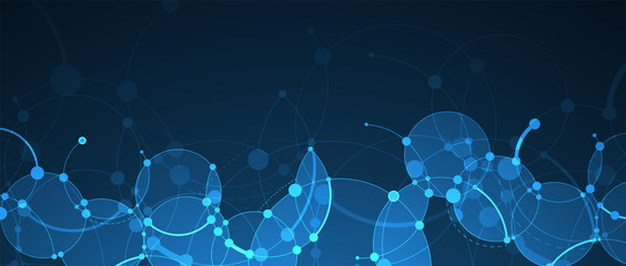 Technology data background, idea of global business solution