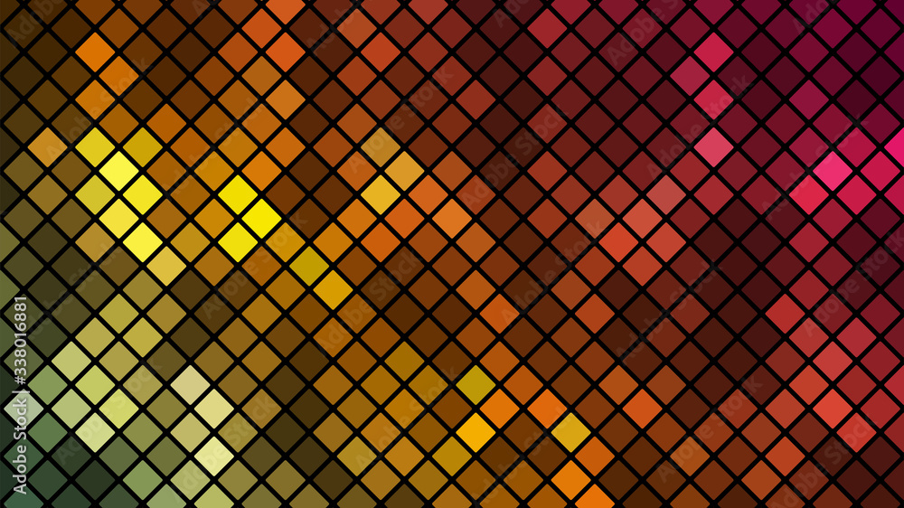 Poster Abstract background with modern colorful vector mosaic design. Colorful gradient mosaic backdrop. Modern geometric texture. Abstract digital technology design. Beautiful vector pattern.