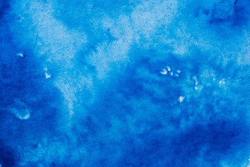 Fototapeta na wymiar Blue abstract painted watercolor background.Hand painted watercolor background.