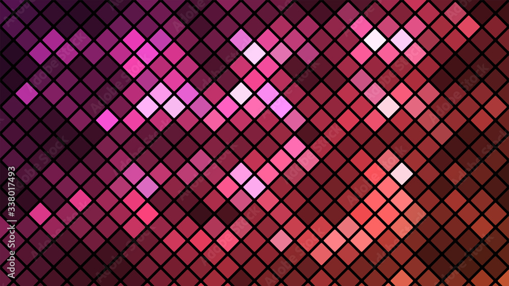 Poster Abstract background with modern colorful vector mosaic design. Colorful gradient mosaic backdrop. Modern geometric texture. Abstract digital technology design. Beautiful vector pattern.