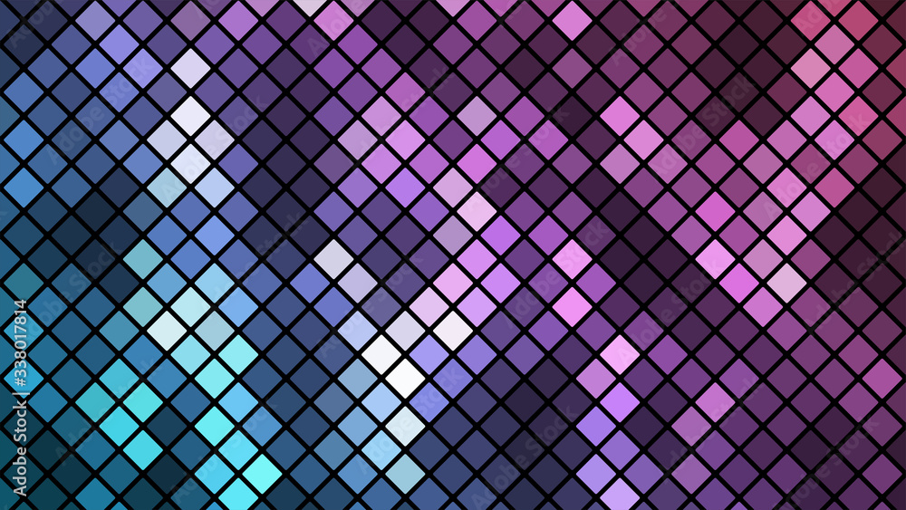 Fototapete Abstract background with modern colorful vector mosaic design. Colorful gradient mosaic backdrop. Modern geometric texture. Abstract digital technology design. Beautiful vector pattern.