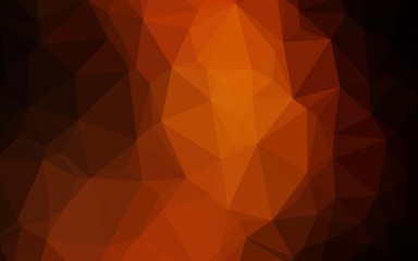Obraz premium Dark Yellow, Orange vector polygon abstract layout. Modern geometrical abstract illustration with gradient. The template can be used as a background for cell phones.
