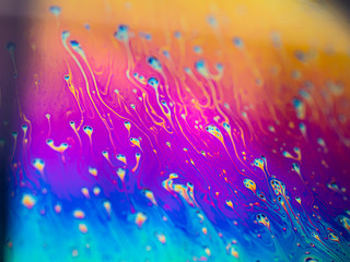 a colorful soap bubble, close up