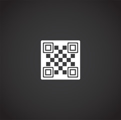 Barcode related icon on background for graphic and web design. Creative illustration concept symbol for web or mobile app