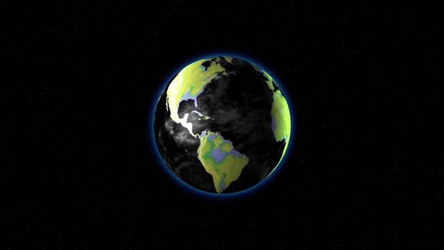Lemon Continents of the Earth through the clouds