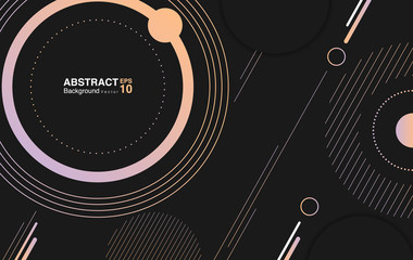 Obraz premium Gradient circle shapes on dark background. Futuristic background concept. Vector EPS 10