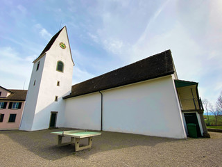 The reformed church Wetzwil or die Reformierte Kirche Wetzwil - Canton of Zürich (Zurich or...