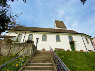 The reformed church Wetzwil or die Reformierte Kirche Wetzwil - Canton of Zürich (Zurich or...