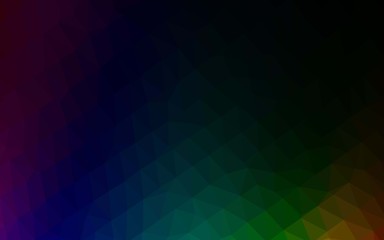 Obraz premium Dark Multicolor, Rainbow vector blurry triangle texture. A completely new color illustration in a vague style. Completely new template for your business design.