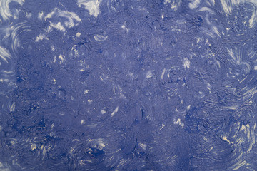 A beautiful Blue paint texture on wall, background - Image. Color paint strokes.