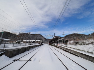 Station Covered with Snow