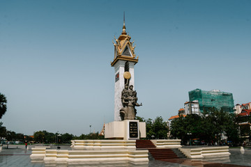 Fototapeta na wymiar Cambodia Vietnam Friendship Monument in Phnom Penh