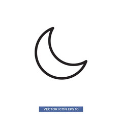 Obraz na płótnie Canvas moon icon vector illustration template