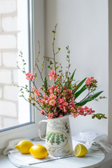 Fototapeta na wymiar bouquet of flowers flowers in vase