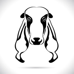 Vector of picture cow head design ,logo design,Farm Animals,Black and white picture,Line animal,on the white background.