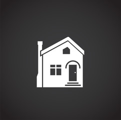 Estate related icon on background for graphic and web design. Creative illustration concept symbol for web or mobile app