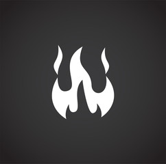 Fire related icon on background for graphic and web design. Creative illustration concept symbol for web or mobile app