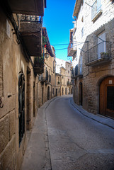 quiet street in small village