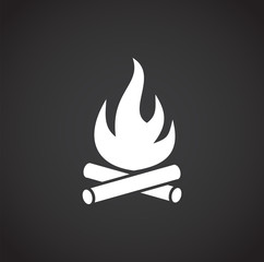 Fire related icon on background for graphic and web design. Creative illustration concept symbol for web or mobile app