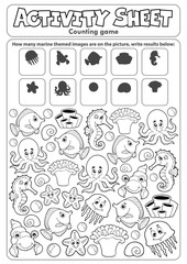 Activity sheet counting game topic 2