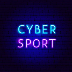 Fototapeta na wymiar Cyber Sport Neon Text