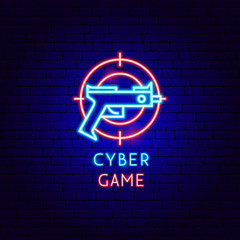 Obraz premium Cyber Game Neon Label