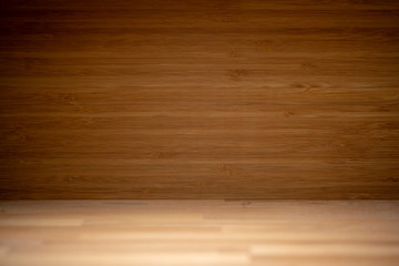 wooden floor and wall