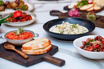 canape with salmon and caviar