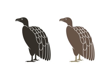 Vulture logo. Isolated vulture on white background