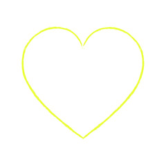 Vector de corazón amarillo