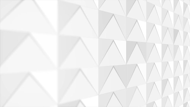 White grey abstract polygonal mosaic tech background. Geometric low poly motion design. Video animation Ultra HD 4K 3840x2160