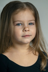 portrait of a beautiful little girl 3-4 years old