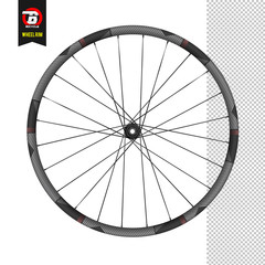 Wheelset and sprocket. Bicycle wheel under the rear drive. White background. Realistic vector. 