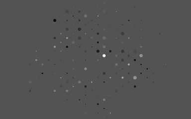 Light Silver, Gray vector background with bubbles. Glitter abstract illustration with blurred drops of rain. Design for posters, banners.
