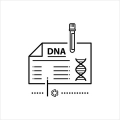 Dna Test Report, Deoxyribonucleic Acid Icon, Dna Analysis, Examination Detail