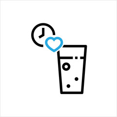 Water Drink Reminder Icon, Reminding To Drink Water, Water Drinking Time