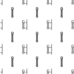 Barber Pole Icon Seamless Pattern, Barber Shop, Place Striped Sign Pole