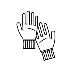 Gloves Icon, Garment Hand Protection, Covering